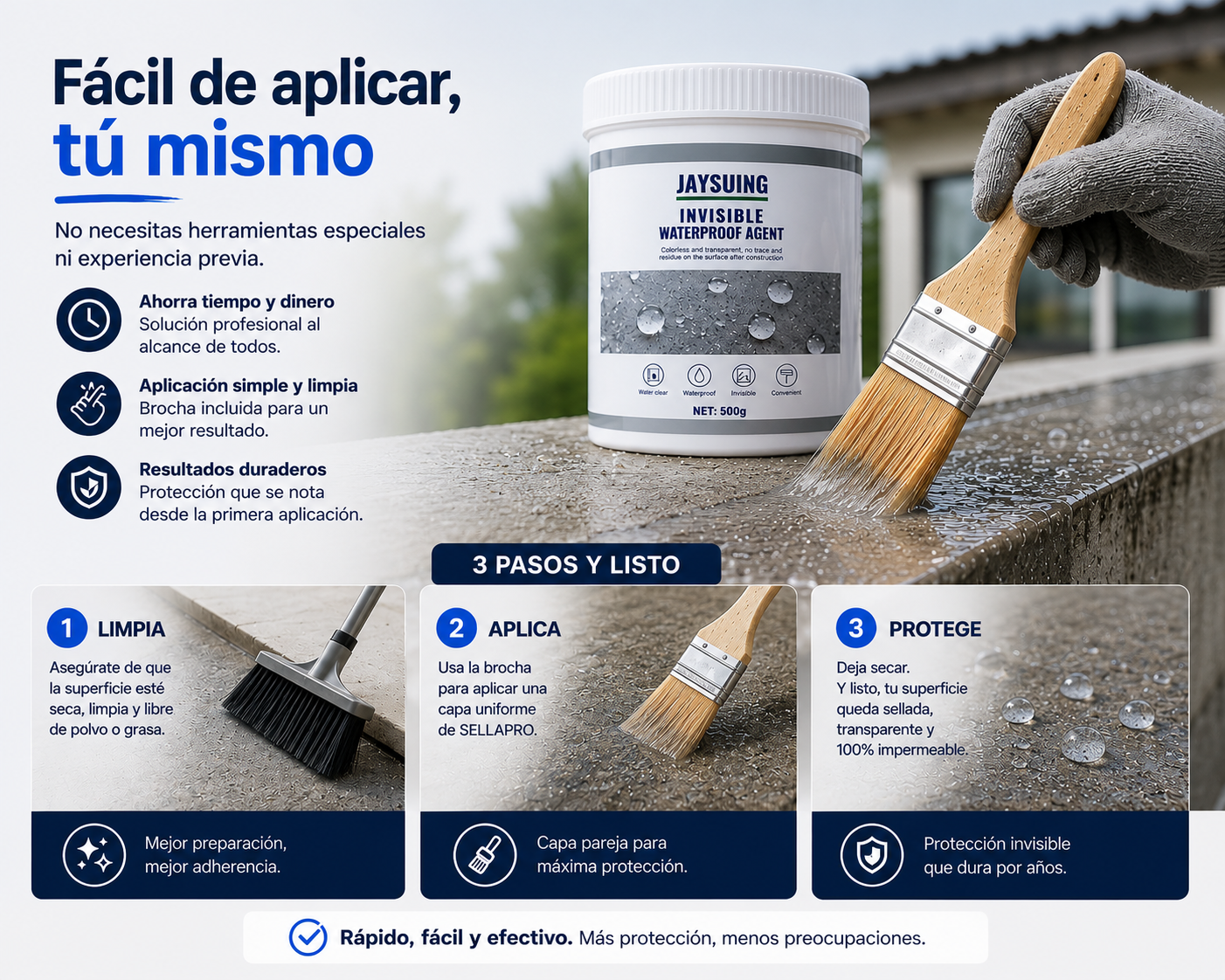 SellaPro 500g — Protege tu hogar hoy. Evita gastos mañana. Repara goteras y filtraciones en minutos