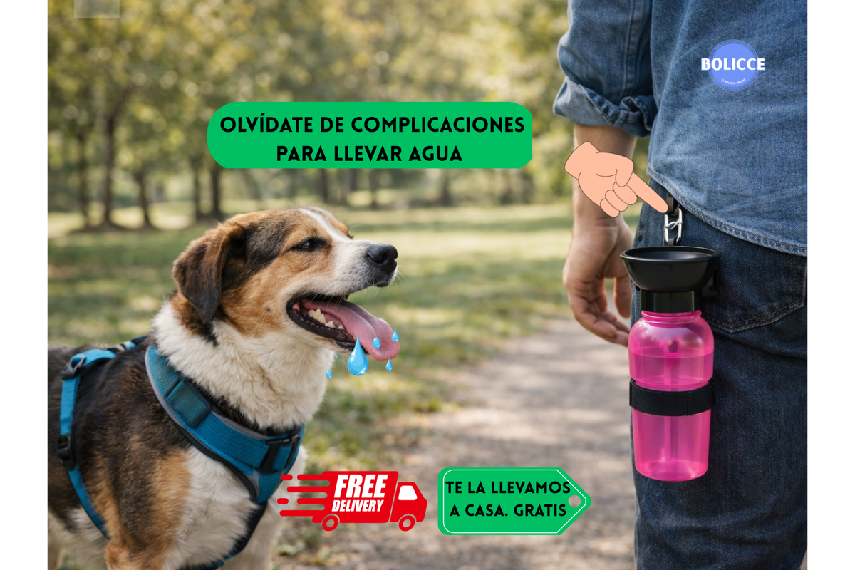 Botella de agua portátil para mascotas