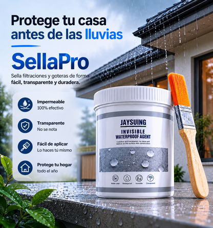 SellaPro 500g — Protege tu hogar hoy. Evita gastos mañana. Repara goteras y filtraciones en minutos