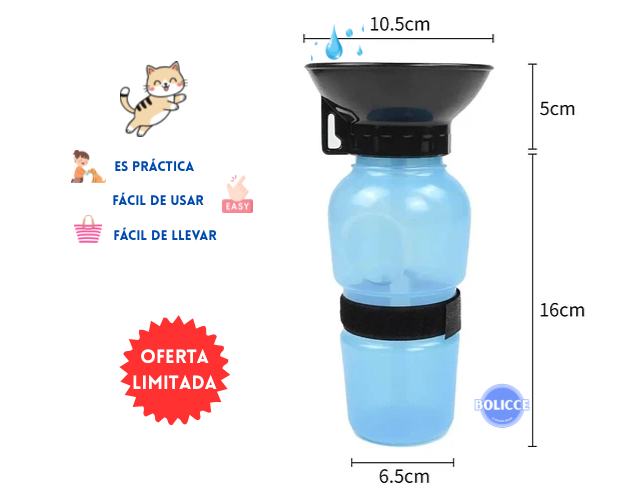 Botella de agua portátil para mascotas
