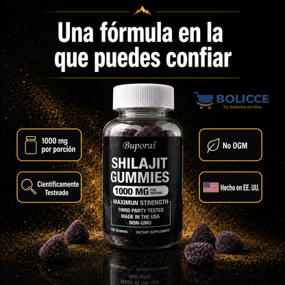 Shilajit Gomitas Energizantes 1000 mg. |  Suplemento Apoyo energético e inmunitario
