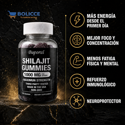 Shilajit Gomitas Energizantes 1000 mg. |  Suplemento Apoyo energético e inmunitario