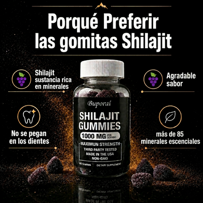 Shilajit Gomitas Energizantes 1000 mg. |  Suplemento Apoyo energético e inmunitario