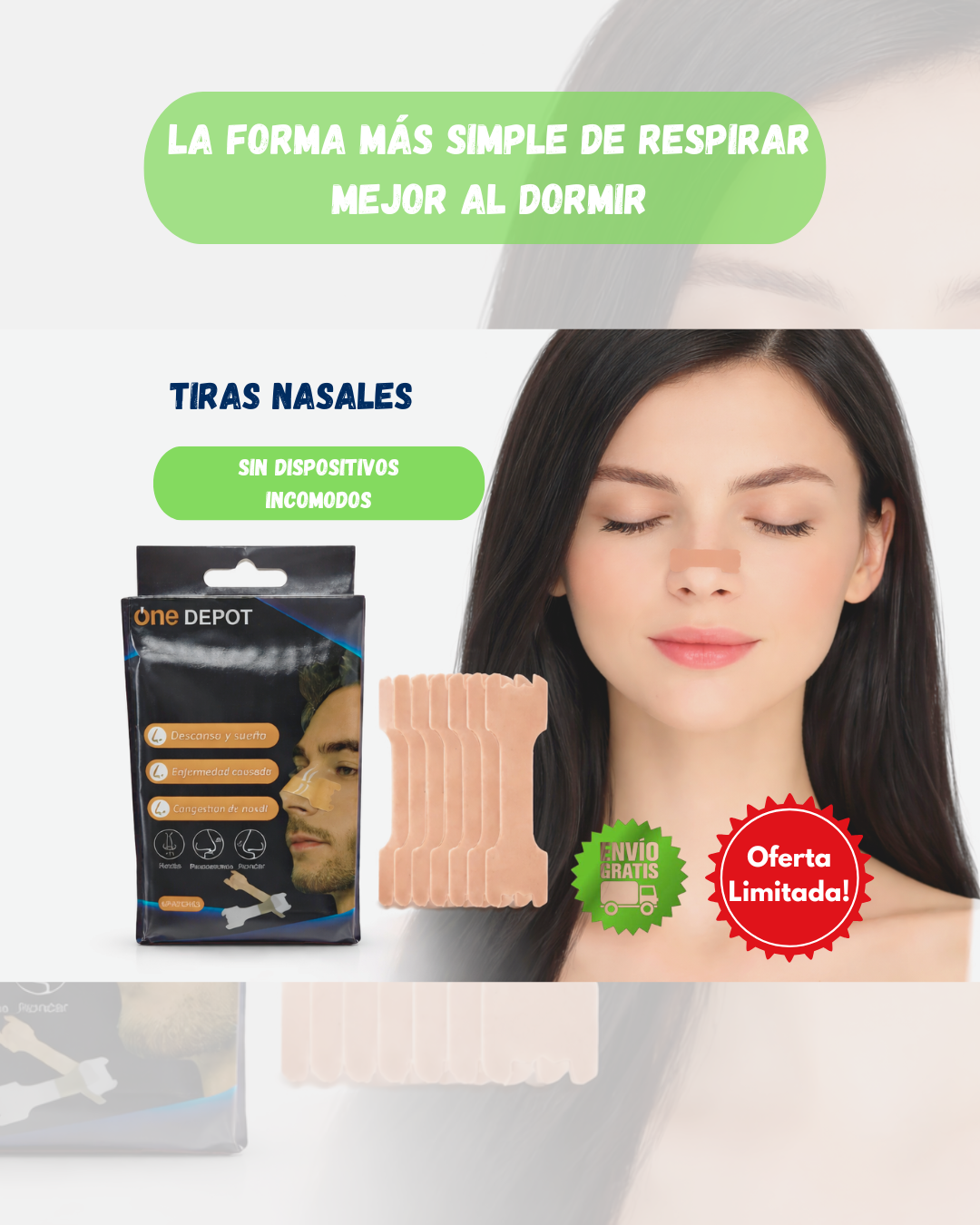 Pack 6 Parches Nasales Anti Ronquidos - Duerme y respira mejor - Oferta - Envío gratis a todo Chile