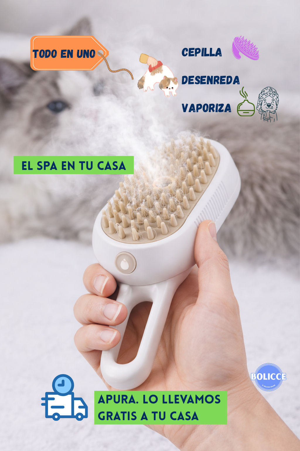 Pack Guante Para Mascota +Cepillo