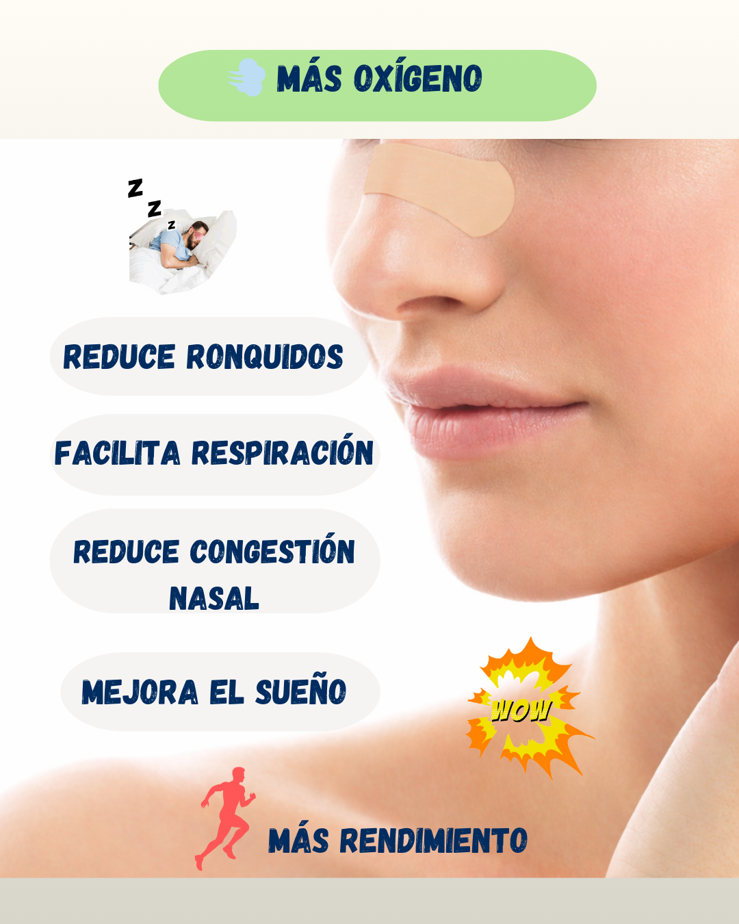 Pack 6 Parches Nasales Anti Ronquidos - Duerme y respira mejor - Oferta - Envío gratis a todo Chile