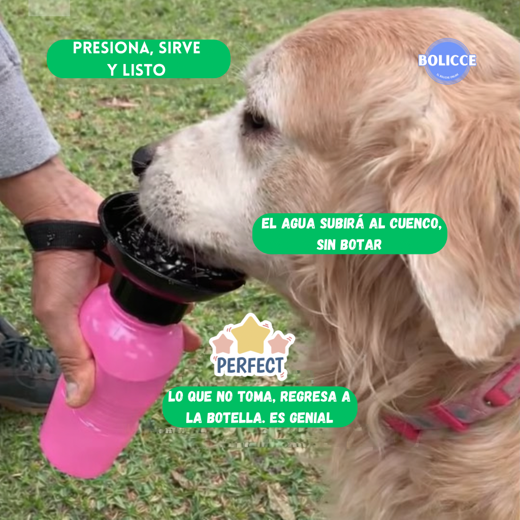 Botella de agua portátil para mascotas