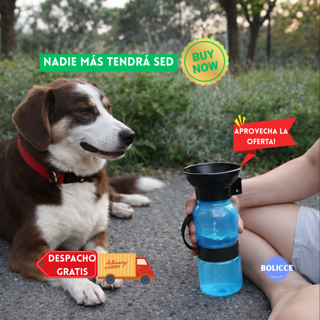 Botella de agua portátil para mascotas