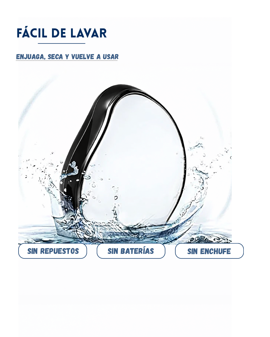 Depiladora y Exfoliador de Cristal